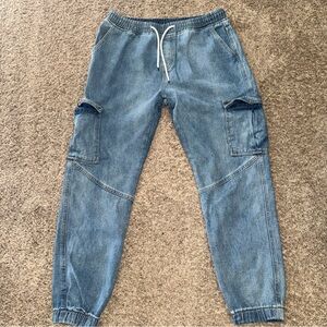 SHEIN Men's Denim Blue Cargo Pants